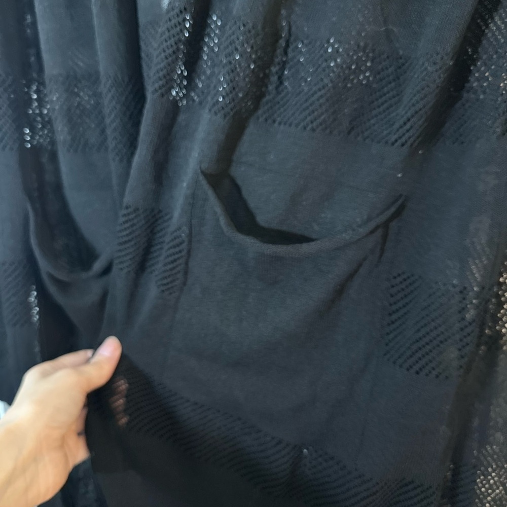Orange Creek Black Open-Front Cardigan - Picture 6 of 7